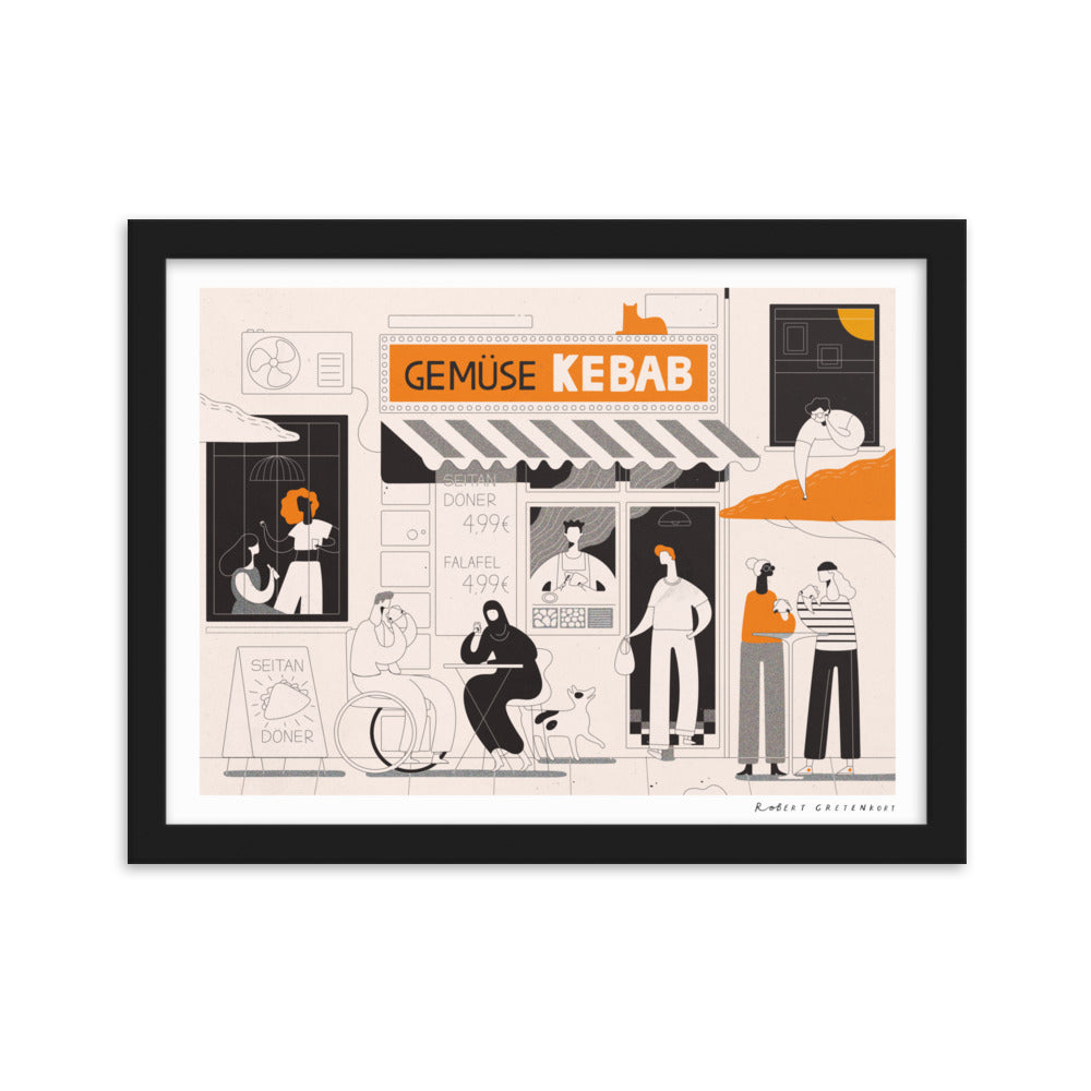 Framed Veggie Döner Print