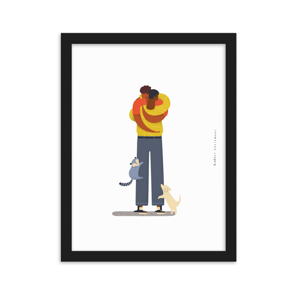 Framed Hugs Print