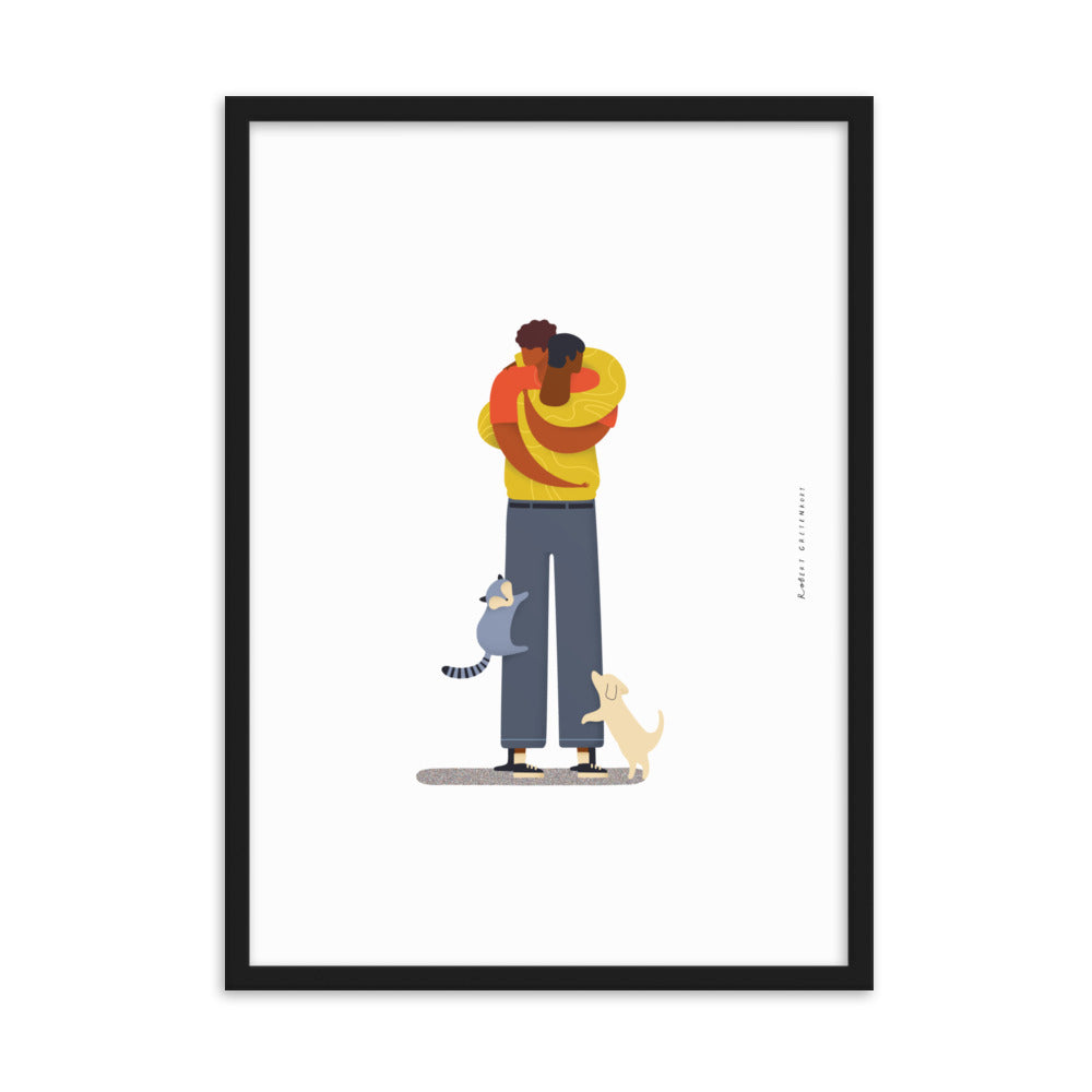 Framed Hugs Print