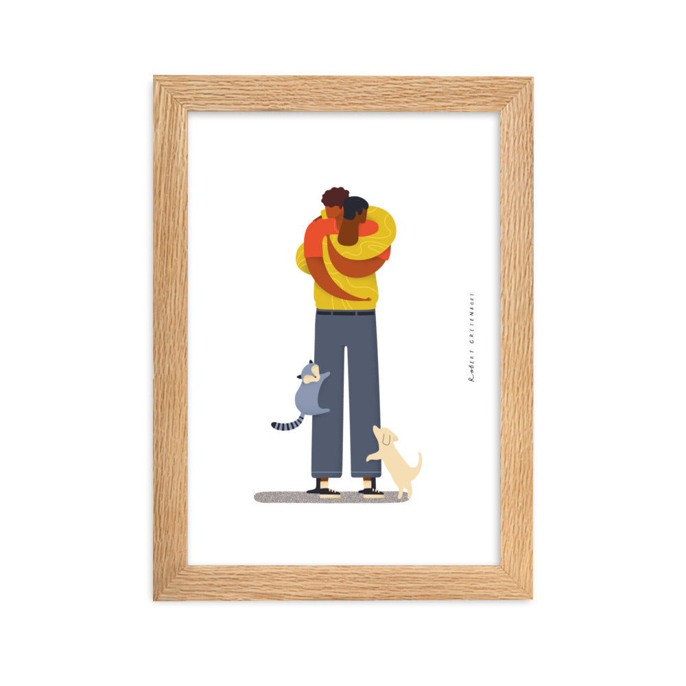 Framed Hugs Print