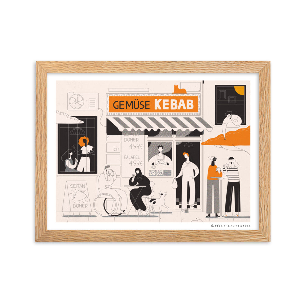 Framed Veggie Döner Print
