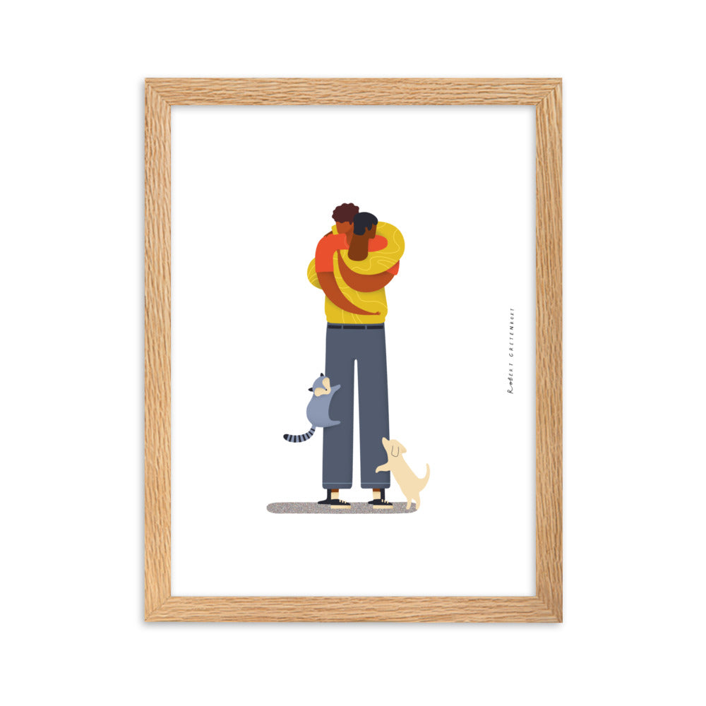 Framed Hugs Print