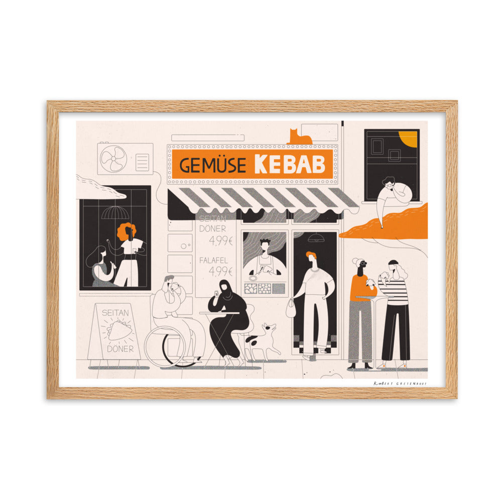 Framed Veggie Döner Print