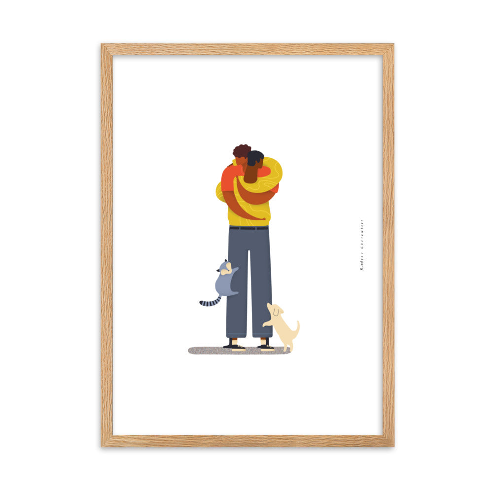 Framed Hugs Print