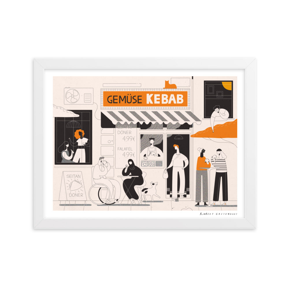 Framed Veggie Döner Print