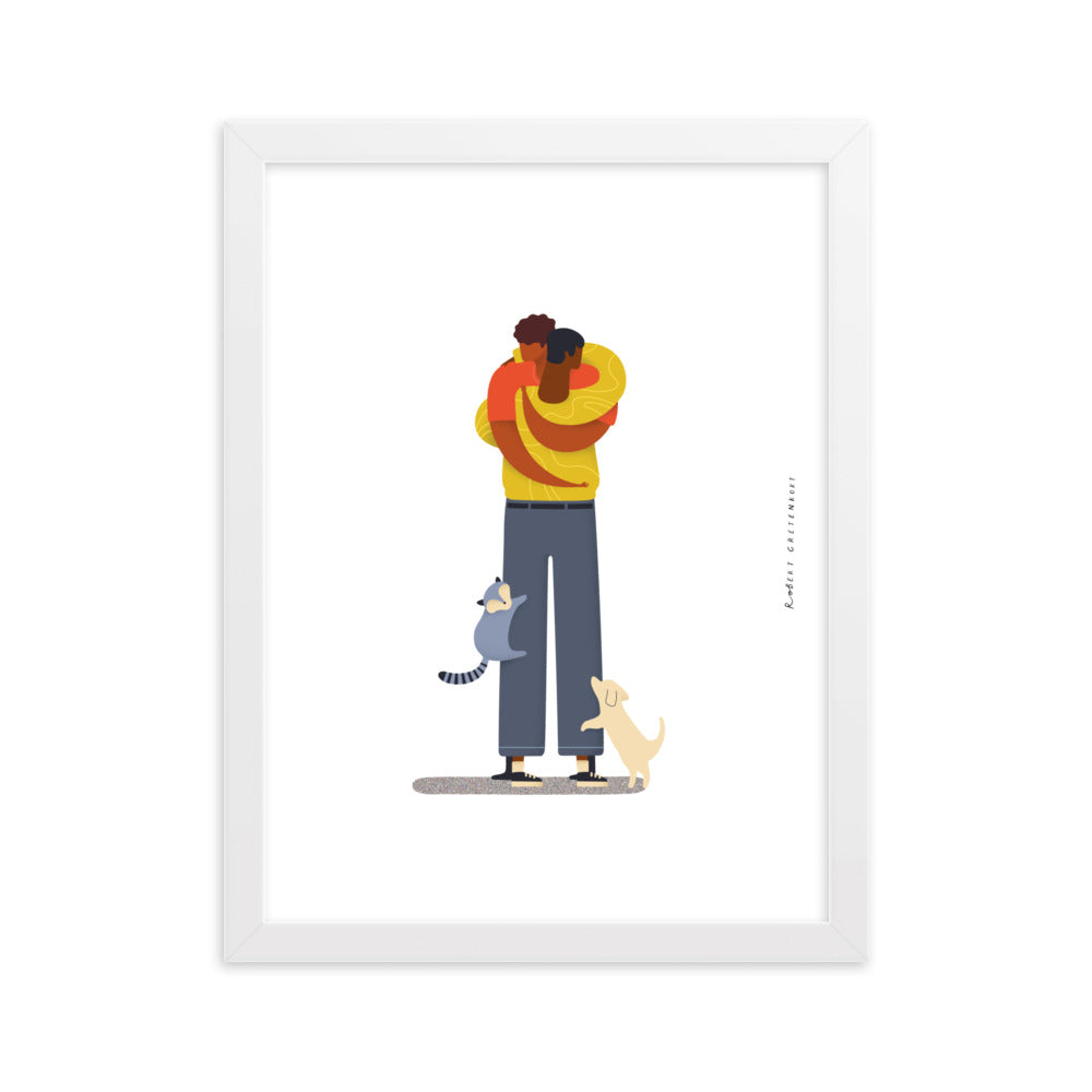 Framed Hugs Print