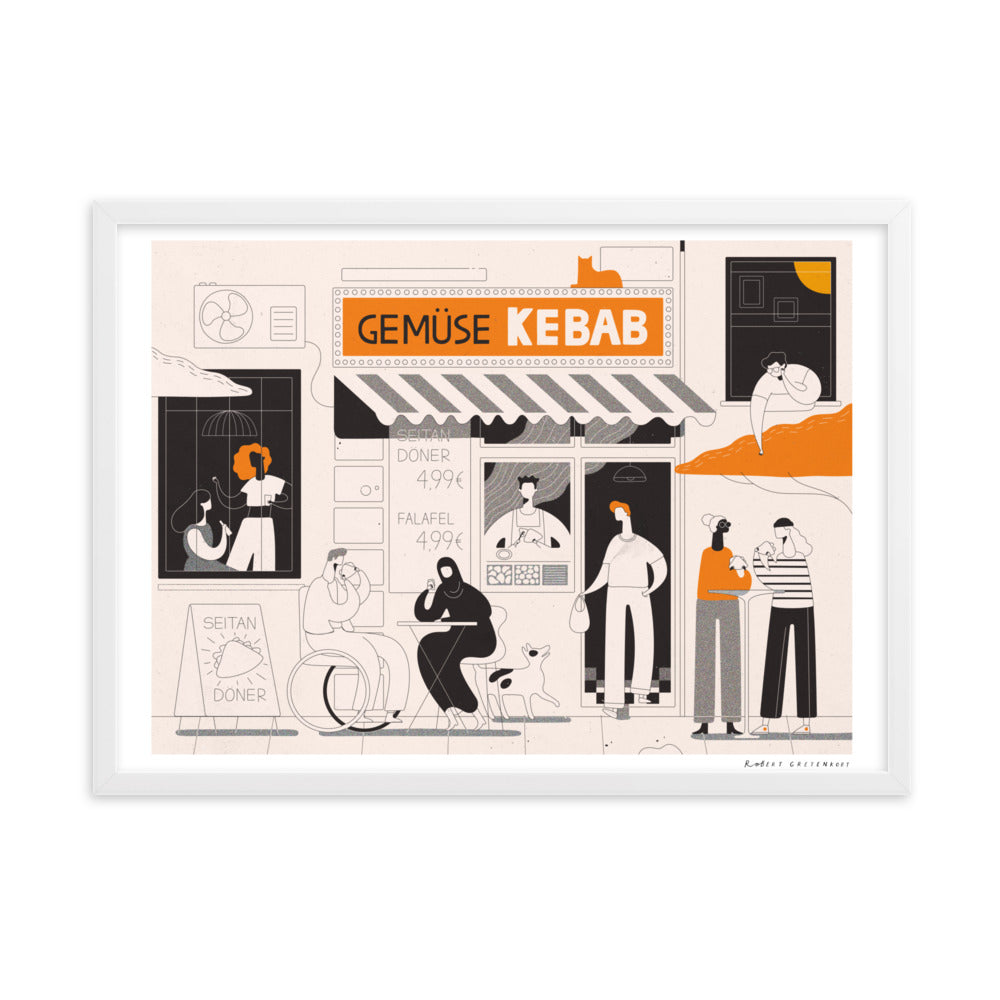 Framed Veggie Döner Print