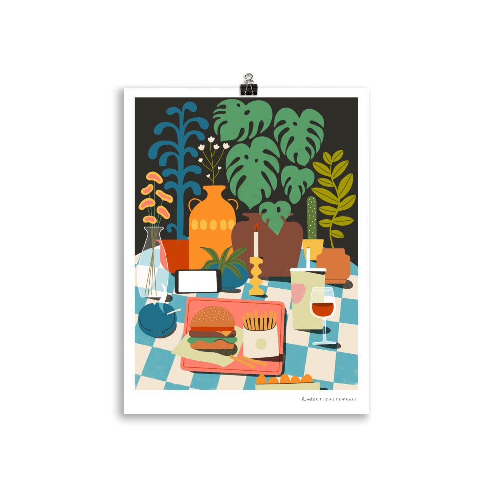 Candlelight dinner Print