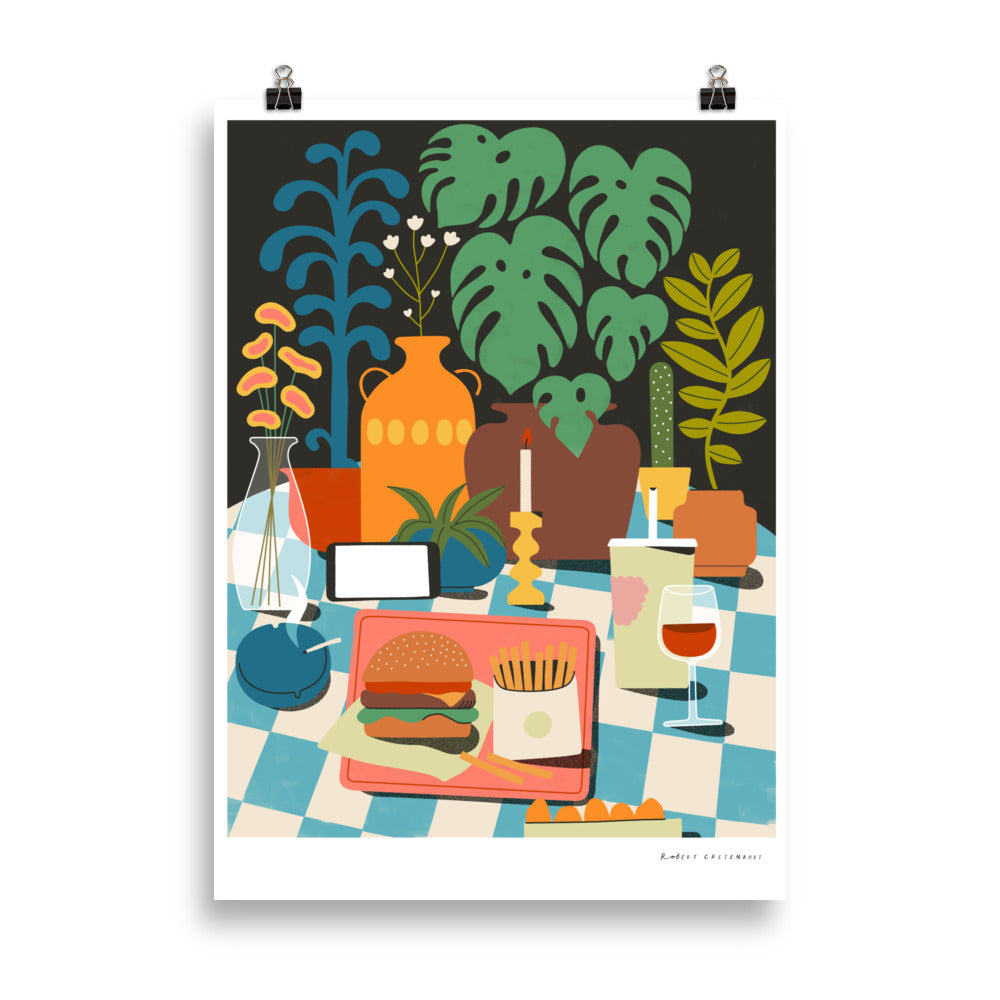 Candlelight dinner Print