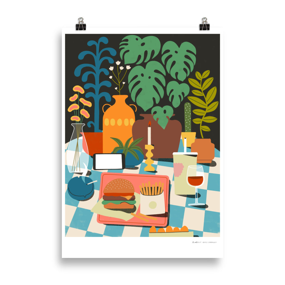 Candlelight dinner Print
