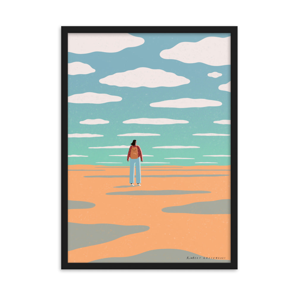 Cloudy Print Framed