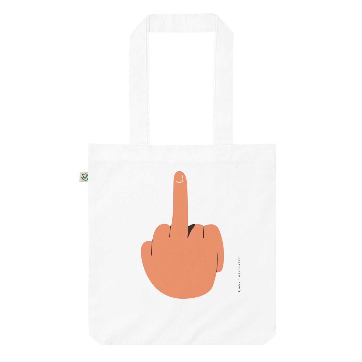 Finger Organic fashion tote bag