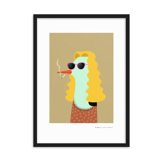 Undercover bird Print Framed