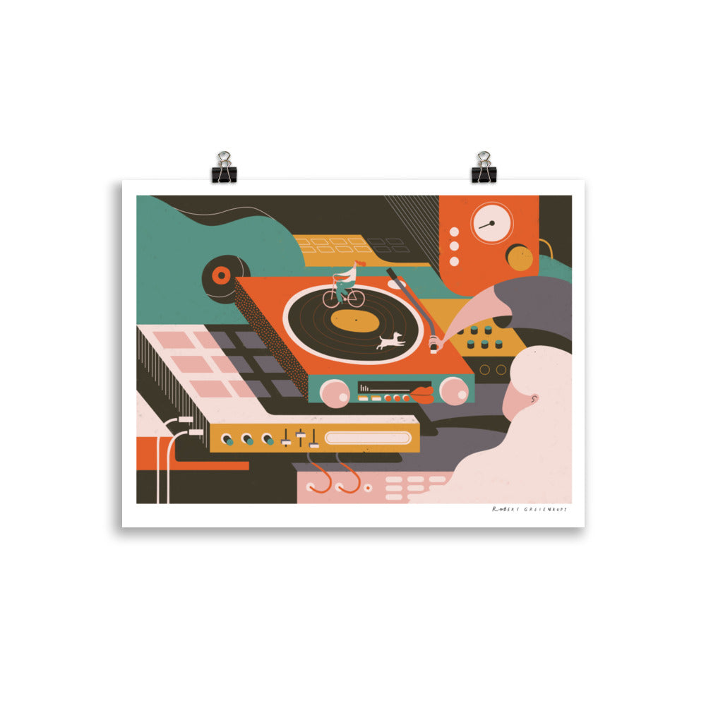 In love with a turntable Print