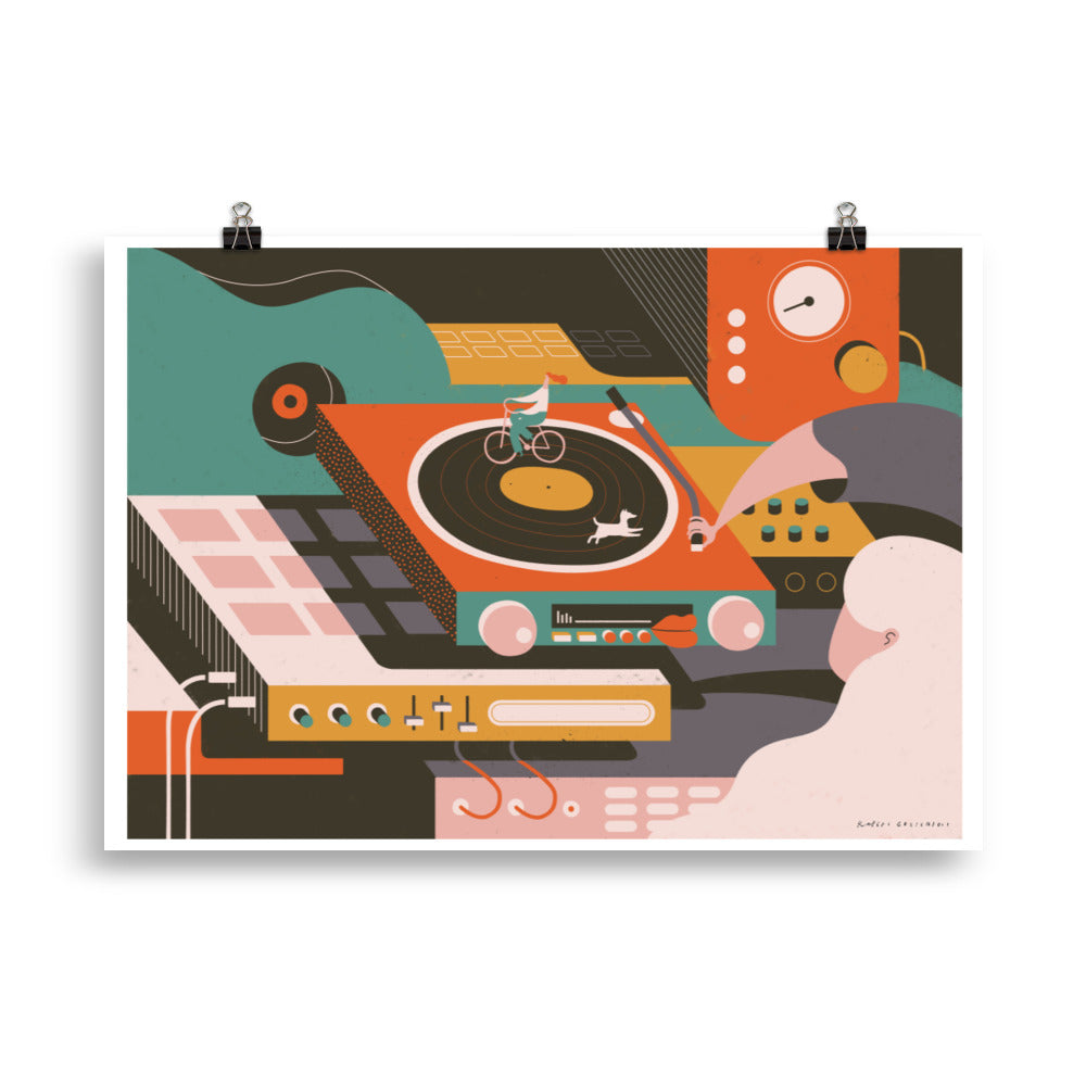 In love with a turntable Print